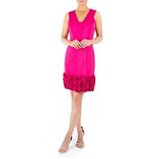 Donna Ricco Sleeveless Ruffle Hem Dress