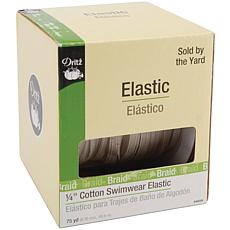 Dritz Cotton Braided Swimwear Elastic 1/4" x 75yd - Natural
