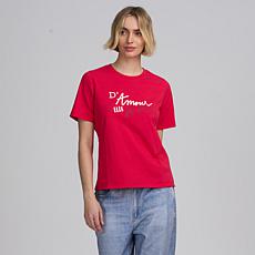 Elle Get the Look Crew-Neck Graphic Tee