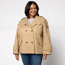 Elle Get the Look Cropped Trench Jacket