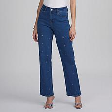 Elle Live Get the Look Grommet Detail Jean