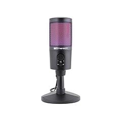 Emerson EAM-9050 USB Gaming & Streaming Microphone w/RGB Light, Black