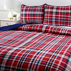 Emryn House 100% Yarn-Dyed Cotton 3-Piece Plaid Quilt Set