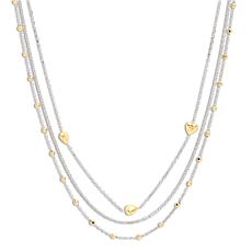 Fiorenza Jewelry Polished and Diamond-Cut 3-piece Necklace Set