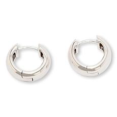Fiorenza Sterling Silver Huggie Hoop Earrings