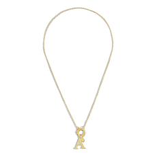 Fiorenza Sterling Silver Love Letter Initial Chain Necklace