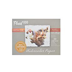 Fluid 100 Watercolor Paper EZ Blocks Cold Press 9 x 12 140 lb.