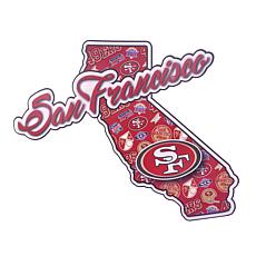 San Francisco 49ers 6 x 6 Repositionable State Shape Decal