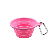 FouFouDog Silicone Travel Bowl for Dogs & Cats Medium 26.5oz - Pink