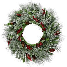 Fraser Hill Farm 25-In. Lightly Flocked Wreath Door or Wall Hanging...