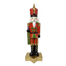 Fraser Hill Farm 3-ft. Flat Back Nutcracker Soldier with White LED ...