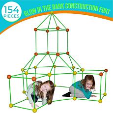 Funphix 154Pc Supersized Glow in Dark Fort Building Set Orange/Yellow