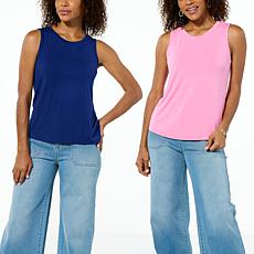 G by Giuliana 2-pack EcoLuxe Jersey Knit Tanks