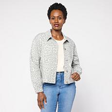 G by Giuliana Animal Print or Solid Color Denim Jacket