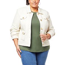 G by Giuliana Black Label Quilted Faux Leather Jacket