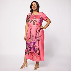 G by Giuliana Black Label Silky Knit Maxi w/Tie Belt