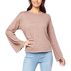 G by Giuliana Burnout Knit Bell-Sleeve Top
