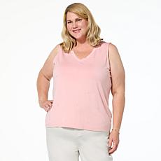 G by Giuliana EcoLuxe Tank Top with Rhinestones