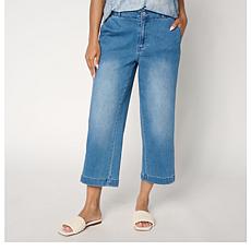 G by Giuliana G5 Denim Cropped Wide Leg Pant