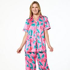 G by Giuliana Printed Tie-Front Camp Shirt