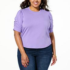 G by Giuliana Ruched Puff Sleeve Top