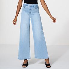 G by Giuliana Stretch EcoChic Denim High-Rise Wide-Leg Jean