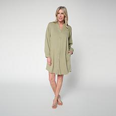 G by Giuliana Tencel Button-Front Dress