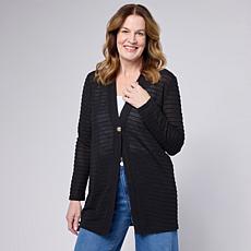 G by Giuliana Textured Knit Button-Front Cardigan
