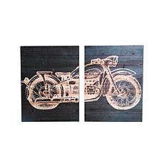 Gallery 57 Motorcycle Diptych 24" x 36" Print on Wood
