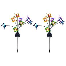 GB Home & Garden Flower or Butterfly Solar Stakes 2-pack