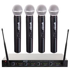 Gemini Sound UHF-04M Quad Handheld UHF Wireless Microphone System