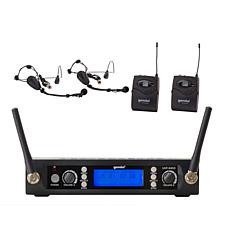 Gemini Sound UHF-6200HL-R2 Dual Wireless UHF Headset/Lavalier System