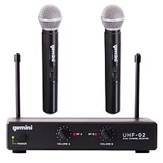 Gemini UHF-02M Dual Handheld Wireless Microphone System