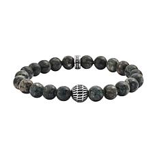 Geoffrey Beene Stainless Steel Colored Bead Stretch Bracelet