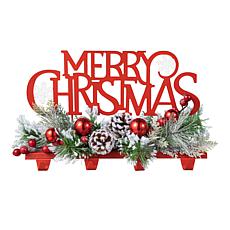 Glitzhome 14.5'' Metal Merry Christmas Stocking Holder