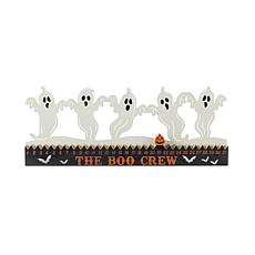 Glitzhome 18"L Halloween Ghost Silhouette Countdown Table Sign