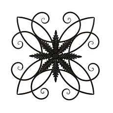 Glitzhome 20"L Clematis Pattern Iron Scroll Outdoor Wall Decor
