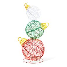 Glitzhome 39.25" Lighted 3D PVC Stacked Ornaments w 760 LED Lights