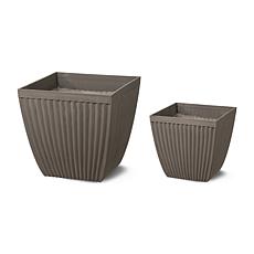 Glitzhome Environmentally Friendly Oversized Faux Concrete Square Pot