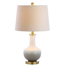 Gradient 25" Ceramic and Brass LED Table Lamp by JONATHAN Y
