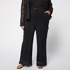 Grey by Jhoan Sebastian Grey Wide Leg Crochet Cargo Pant