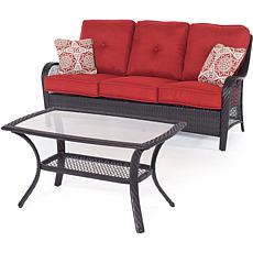 Hanover Orleans 2-Piece Patio Set - Autumn Berry