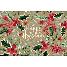 Happy Holidays Premium Comfort Christmas Floor Mat
