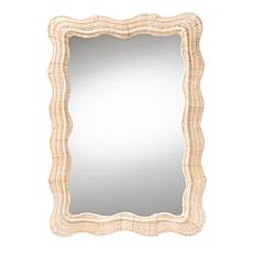 Hasana Bohemian Rattan Accent Wall Mirror 27.6" x 39.4"
