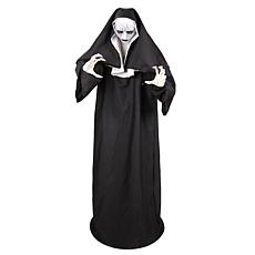Haunted Hill Farm 5.4-Ft. Standing Jump Scare Nun Animatronic