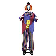Haunted Hill Farm 5.9-Ft. Standing Animated Clown Animatronic