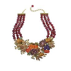 Heidi Daus "Bouquet Garni" Crystal 3-Row Beaded Necklace