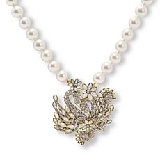 Heidi Daus Forever Love 18-1/2" Crystal Swan Drop Necklace