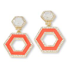 Heidi Daus Hex Appeal Crystal-Accented Drop Earrings