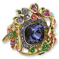 Heidi Daus Honey Bee Bouquet Goldtone Crystal Ring 